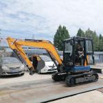 CE Euro 5 Engine 4 Ton Mini Excavator Mini Rubber Tire Excavator Low Consumption