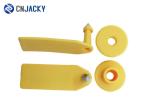 Professional RFID UHF Sheep Animal Ear Tag In Yellow , Customizable Size