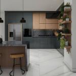 Customizable Furniture Modern Hotel Home Apartment PVC Laminate Kitchen Cabinet