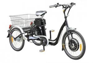 Wholesale 22  Electric Adult Tricycles Black 3 Wheel Electric Trike With Rear Luggage Carrier from china suppliers