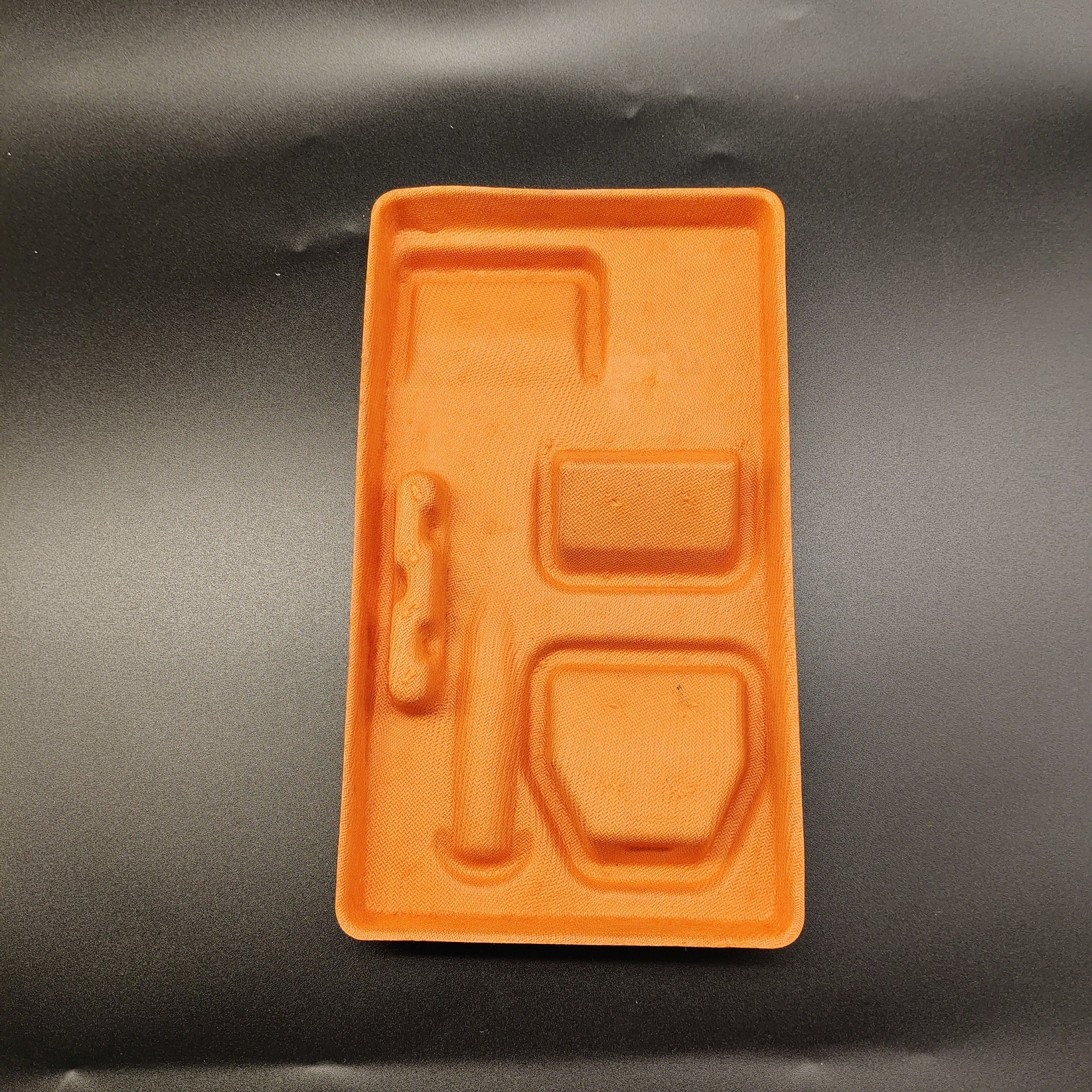 China Factory Direct Supply: Orange Pulp Molding Base for Razors - Embedded Type with Shockproof & Drop-proof Features. Eco-friendly, Degradable, and