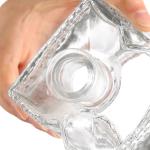 Hot Stamping 0.5L Crystal White Brandy Glass Bottle for Customized Manufacturing