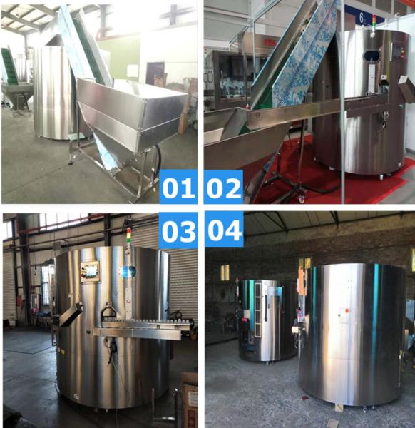 High Speed Rotary Bottle Unscrambler Full Automatic For Plastic Water Bottling