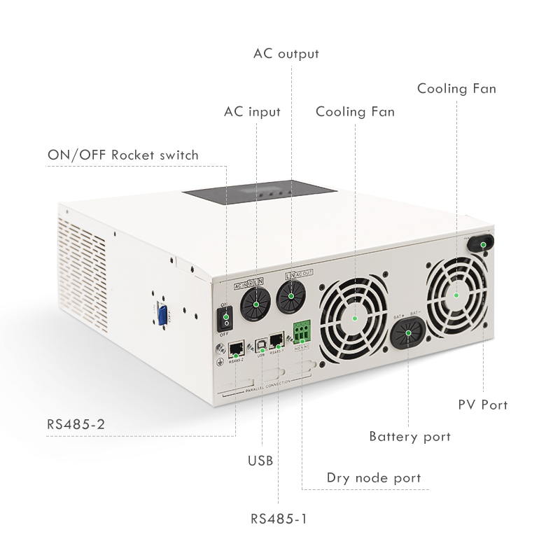 3000W Solar Inverter Charge Controller Solar Energy 48V Hybrid Inverter For Home