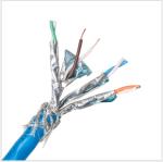 Al Foil 0.58mm Conductor HDPE PVC Insulation SFTP Cat6a Cable , Ethernet Cat6a