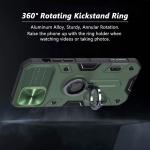 iPhone 12 Pro Max Case with Camera Cover & Kickstand, Duty Military Grade Armor