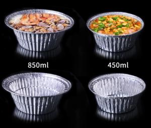 Wholesale 800ml Round Foil Baking Trays Alloy 8011 Foil Bowl With Lid from china suppliers