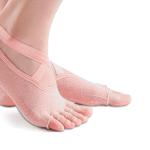 Five finger Cotton Anti Slip Women Yoga Socks Home Fitness Equipment Black Grey