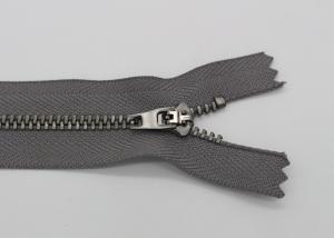 Wholesale Grey Tape Silver Metal Zipper , Light Nickel Magnetic Gold Metal Zipper For Jeans Placket from china suppliers