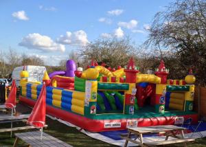 Wholesale CE Outdoor Inflatable Bouncy Castle With Slide , Commercial Adult Bouncy Castle from china suppliers
