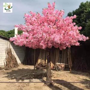 Wholesale UVG indoor decorations cherry blossom tree artificial in silk flower arrangements for wedding planners CHR155 from china suppliers
