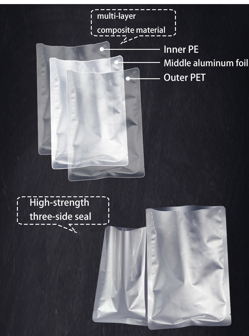 Heat Seal Vacuum Open Top Mylar Aluminium Foil Packing Pouch GRS BRC