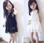 2016 Fashion Girl White Kid's Dress Dancing Chinese Lace Dress Cute Prince Q097
