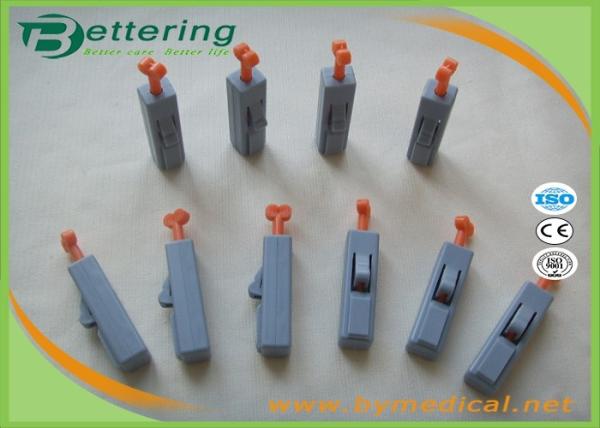 21G Orange Colour Automatic Button Type Safety Blood Lancet Sterile Blood Sample
