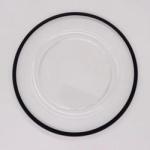 Gold Beaded Clear Acrylic Charger Plates Round Plate Gold Rim 33CM