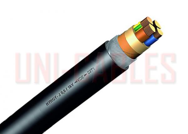 Quality Class 1 PVC Inuslated Multicore Armoured Cable , NYRGY J Power Stations Low Voltage Wiring for sale