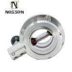 Hydraulic Sanitary Butterfly Valve 304 316L Stainless Steel One Side Weld Thread