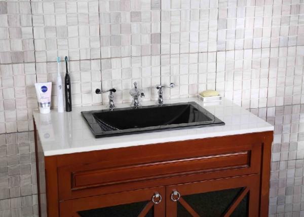 Durable Stylish Bathroom Sink Countertop , Granite Bathroom Vanity Rectangular