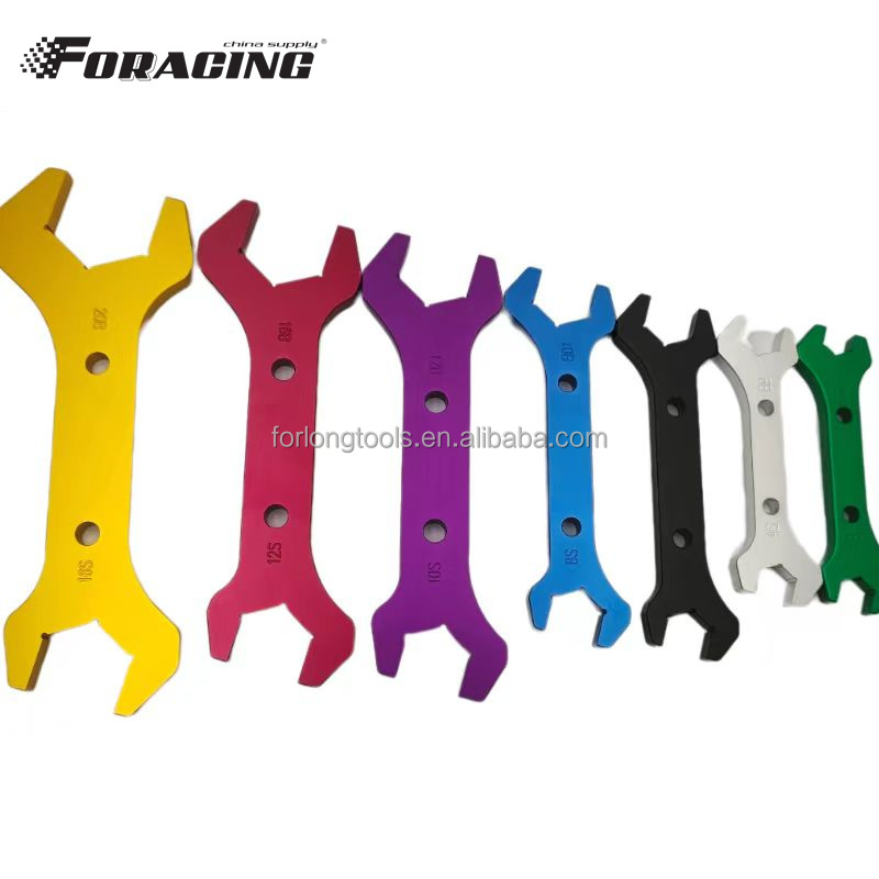 7PCS Double Ended Hose End Wrench Set for Universal Auto Pipe Fitting An3-An16 Aluminum Picture Shows Universal