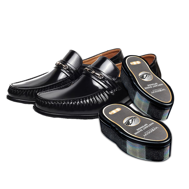 Business Travel Shoe Cleaning Accessories Instant Shoe Shine Sponge OEM