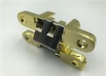 Gold Plated Hidden Door Hinges For 30mm Solid Wood Doors , Fireproof Door