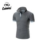 Slim Fit 100 Cotton Polo Shirts Quick Drying Outdoor Short Sleeve
