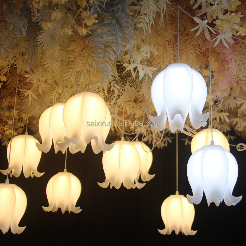 10 Light Crystal Chandelier Flush Ceiling Light Decorative Lamp Lily Hanging String Lighting