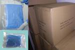 Waterproof Green Hospital SMS Disposable Isolation Gown For Doctors