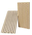 Felt Wooden Sound Insulation Absorption Black Grooved Wood Acoustic Panels