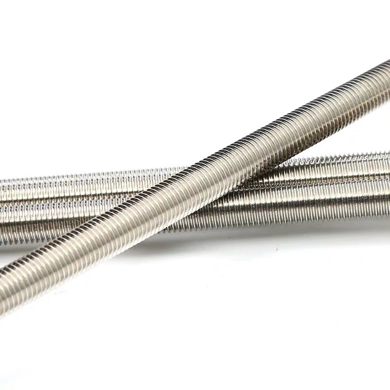 304 316 Stainless Steel Double Head Bolt DIN975 Full Tooth Stud with Plain Finish