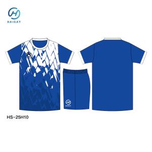 Wholesale Custom Blue Football Kits Sleeve Length Short/Long Team Name Placement Front/Back/Shoulder/Sleeve from china suppliers