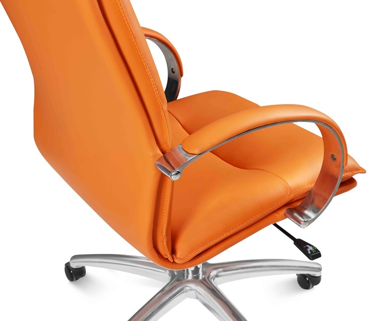 35cm Base Ergonomic Executive Leather Office Swivel Chairs 4d Adjustable Nylon Caster