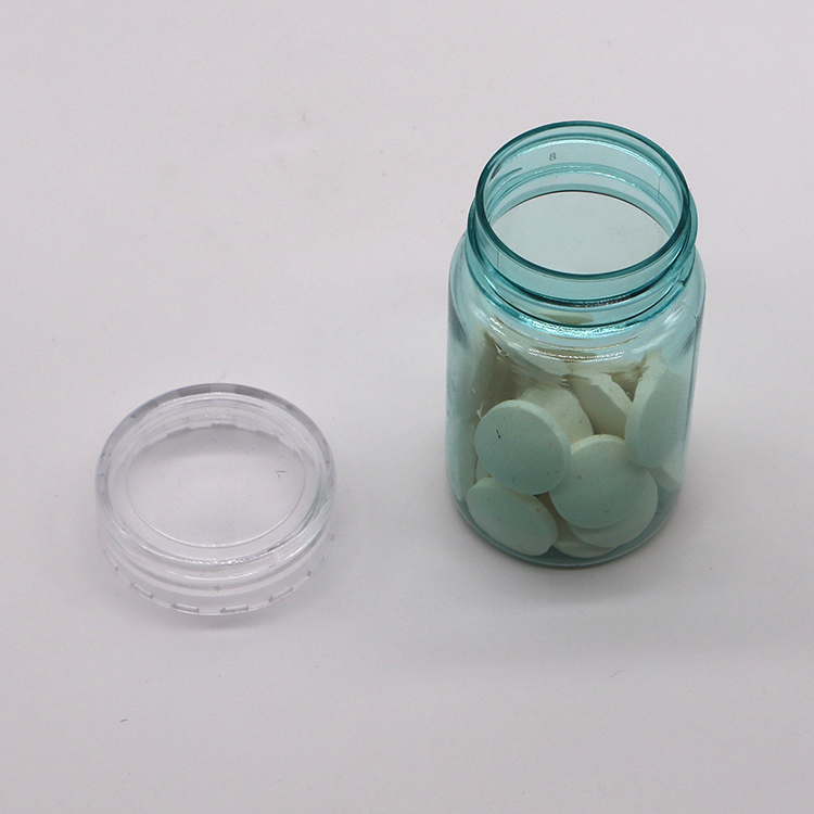 Health Care 70ML PET Plastic Capsule Pill Bottle with Gold Silver Cap