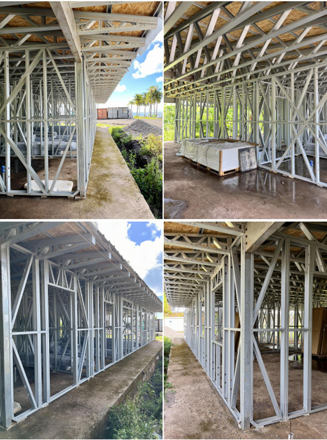 US/AS Prefab Light Gauge Steel Frame Modular House Kits For Dormitory And Factory