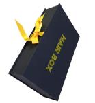 Customized Book Shape Black Magnetic Flip Cardboard Box For Hair Packaging