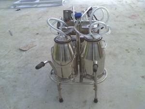 Wholesale XD32WY-2 twin buckets and Oilless Vacuum pump Electric motor mobile milking machine from china suppliers