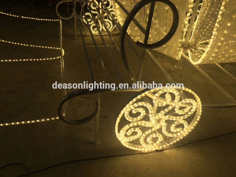 led outdoor christmas decoration horse carriage