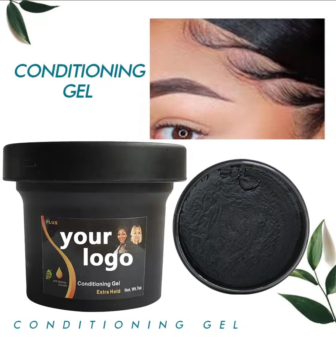 Custom Logo Private Label 7oz All Day Locks Conditioning Shine Jam Loc Twist Braid Gel Extreme Strong Hold
