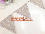 Rustic wedding decor burlap lace bunting jute banner,festival, Rainbow Cotton