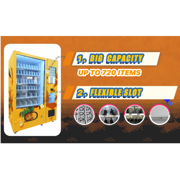 Snack and Drink Vending Machine with Card Reader & Smart Backend System for Shopping Mall Owner