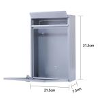 Wall Mounted Outdoor Letterbox Waterproof Durable Residential Steel Mailbox