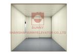 Spray Steel Plate Mirror Etched SS Door Outdoor Freight Elevator AC Drive