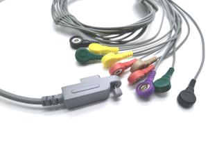 Wholesale JinKe 10 Leads IEC AHA Holter ECG Lead Wires 0.25mA from china suppliers