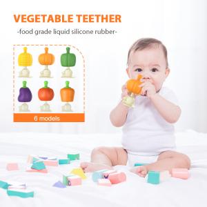 Wholesale Silicone Baby Teething Toys BPA Free 3 in 1 Corn Vegetable Design from china suppliers