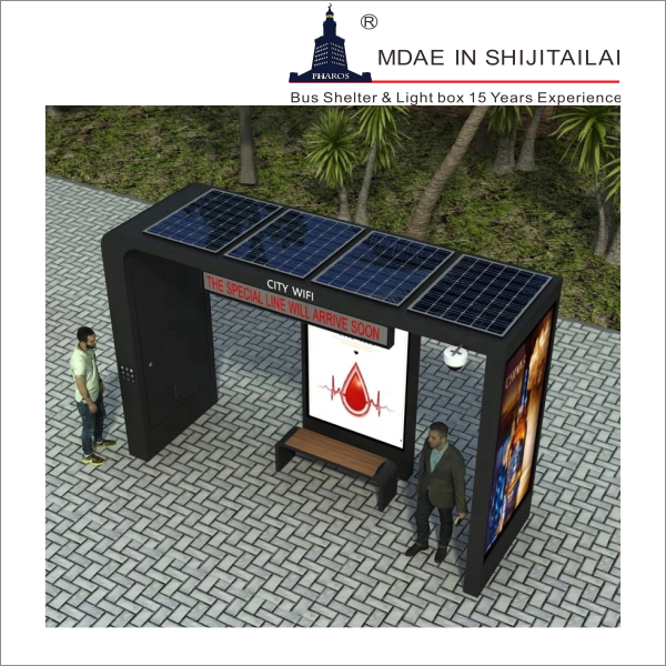 L3500mm Solar Bus Shelter