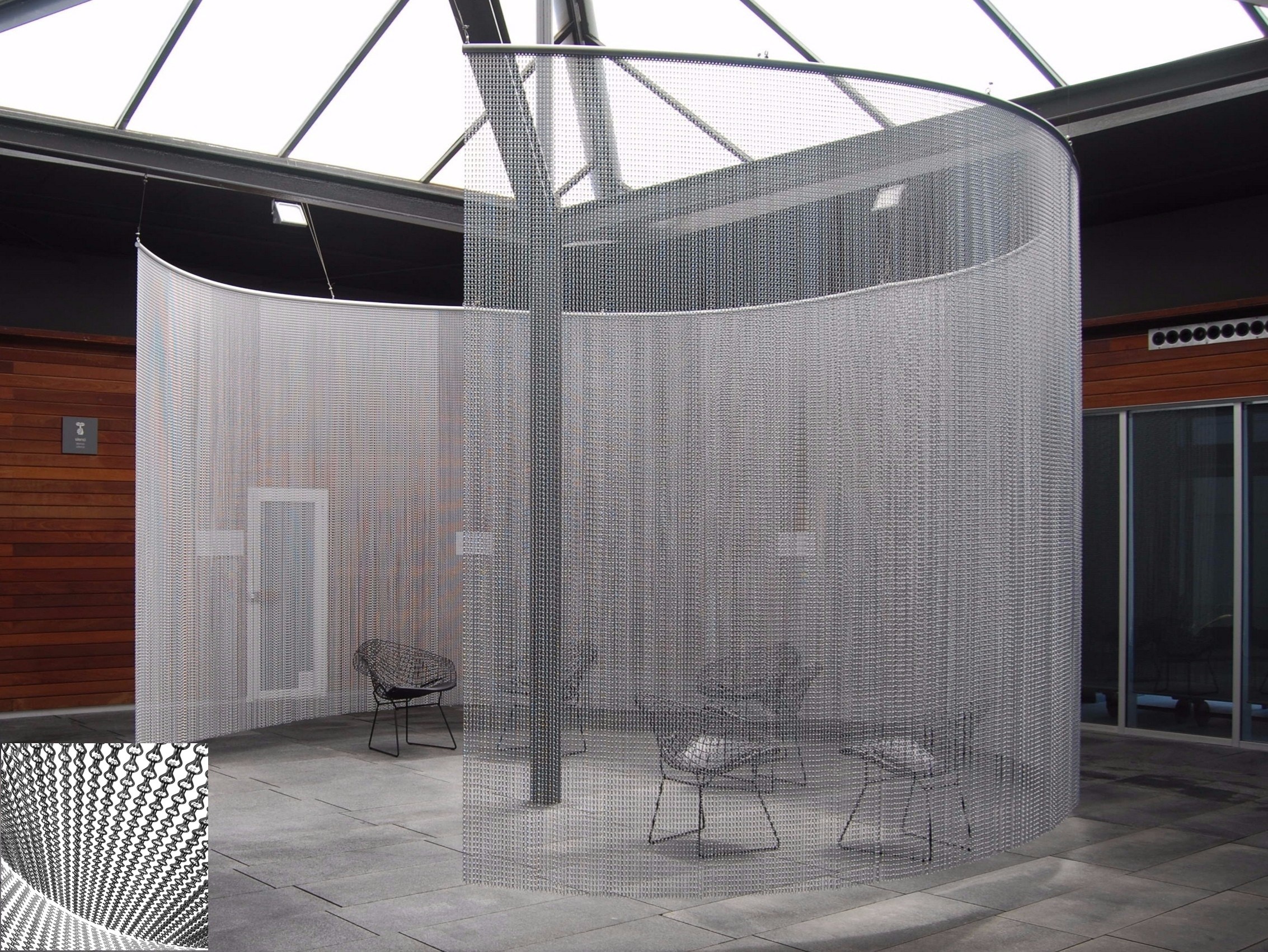 Dekoration Gold Aluminum Chain Curtain 1m-3m Stainless Steel Mesh Curtain