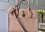 Luxury Cross Body 23cm Crocodile Skin Tote Bag Lock Decoration