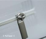 Clear White Promotional PVC Bags , Plastic Travel Cosmetic Bags With Laser