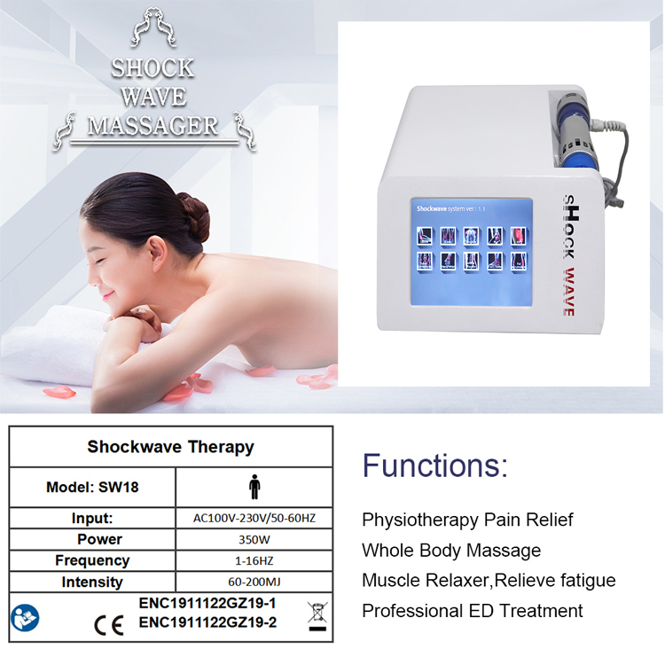Capsular Contracture Muscle Home Shockwave Therapy Machine For ED extracorporeal shock therapy shockwave machine