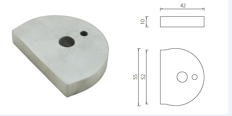 DSS10S Door Fitting Hardware PVD Brass Finish Timber Type Stainless Steel Coordinator